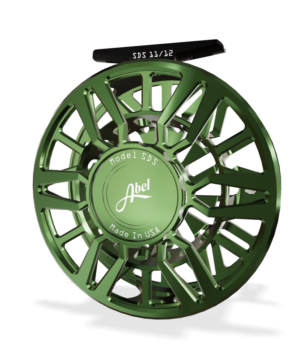 Abel SDS Reel 11/12 Ported - Deep Green w/ Deep Green Drag Knob and Aluminum Handle